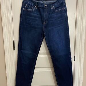 KanCan Dark Blue Frayed Ankle Jeans Size 13/30, 26” inseam